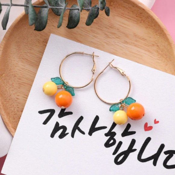 Sunkissed Fresh Florida Citrus Earrings - Picture 3 of 5